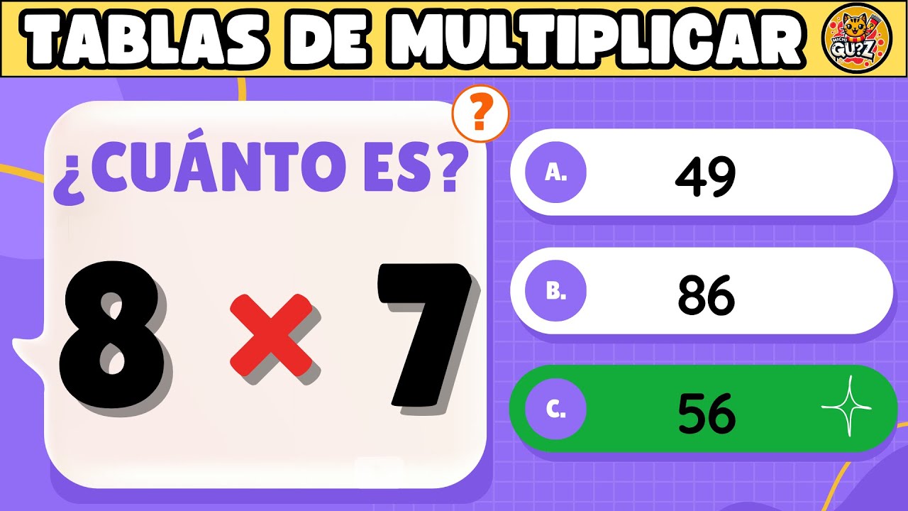 Reto de Matem&aacute;ticas | Las TABLAS de MULTIPLICAR | 🧠