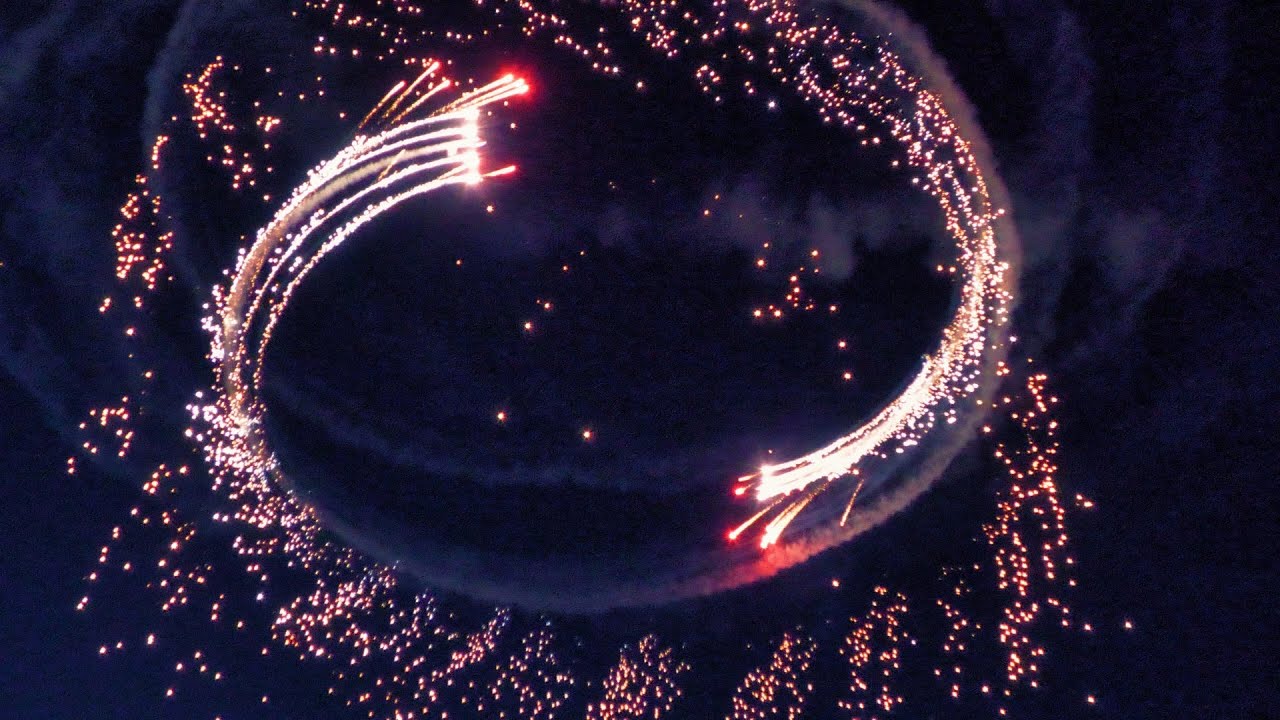 Launching FIREWORKS FROM AIRPLANES - NEW YEAR SPECIAL