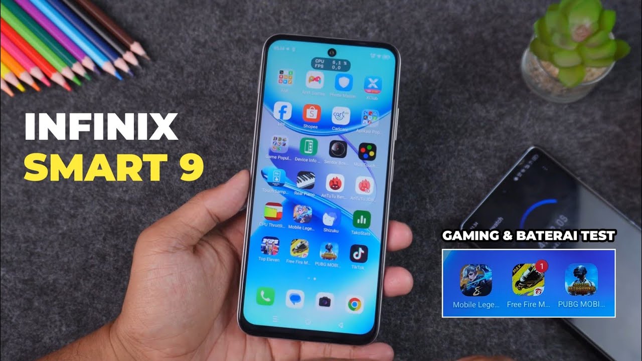 ANTI LAG? 🔥 INFINIX SMART 9 GAMING & BATERAI TEST