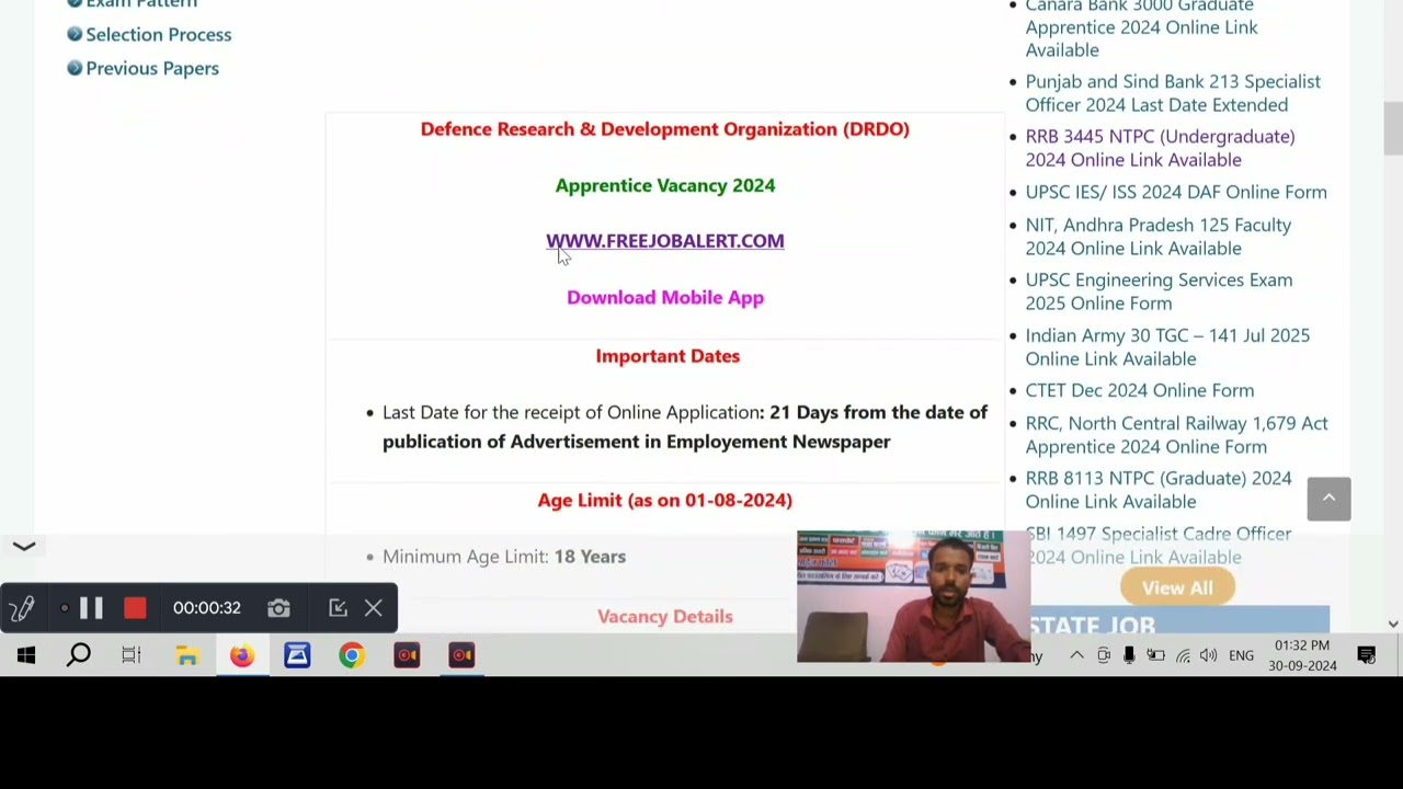 DRDO ITI apprenticeship job/govt job/ private job