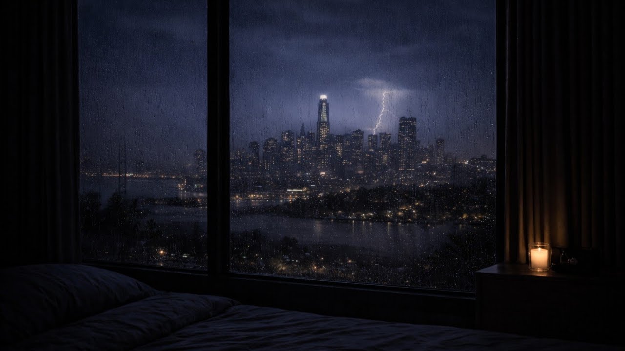 Almost Silent Night Sound for Deep Sleep | San Francisco | 8 Hours