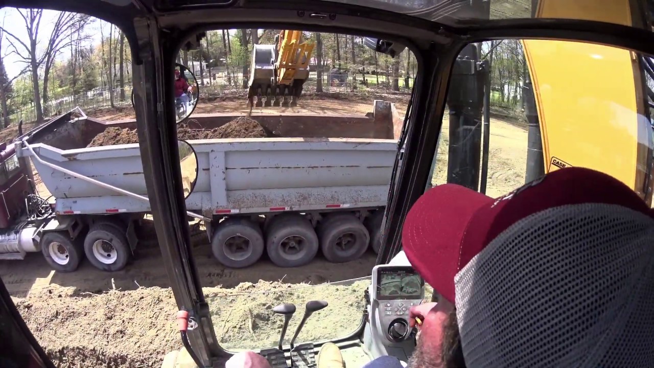 Case 145D Zero Swing Excavator Loading Dump Trucks | Part 1