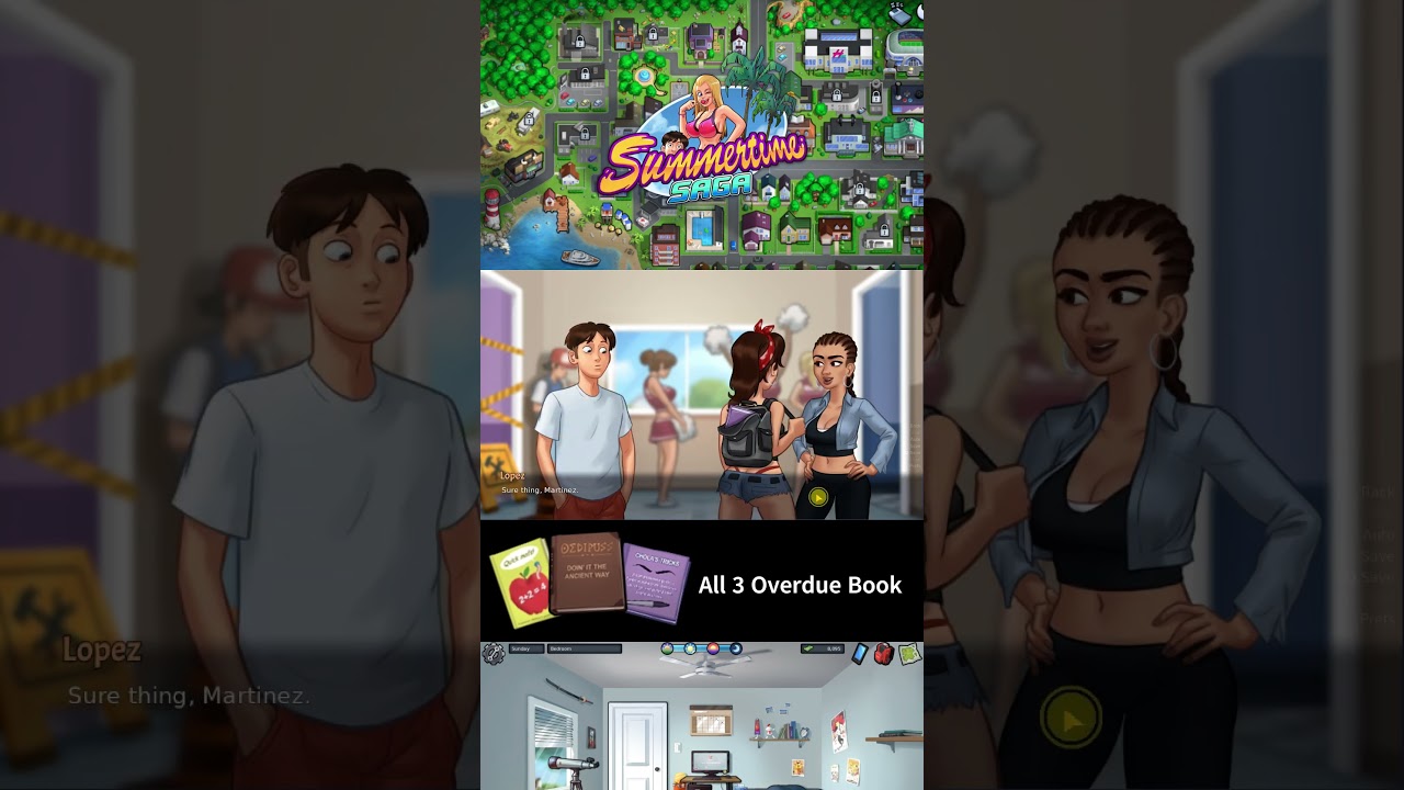 How to find All 3 Overdue Books - Summertime Saga 21.0.0 #adults #gameplay