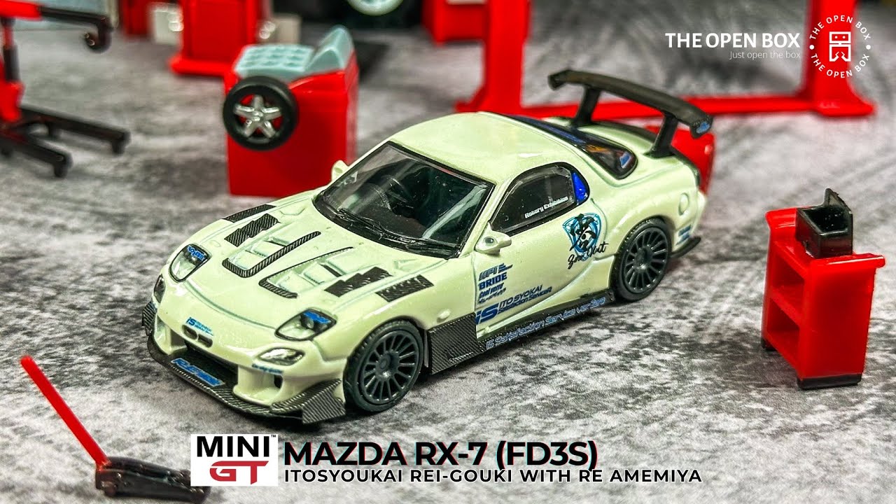 Unboxing MiniGT 1:64 Mazda RX-7 (FD3S) - Itosyoukai Rei-gouki with RE Amemiya @TheOpenBox858 #193
