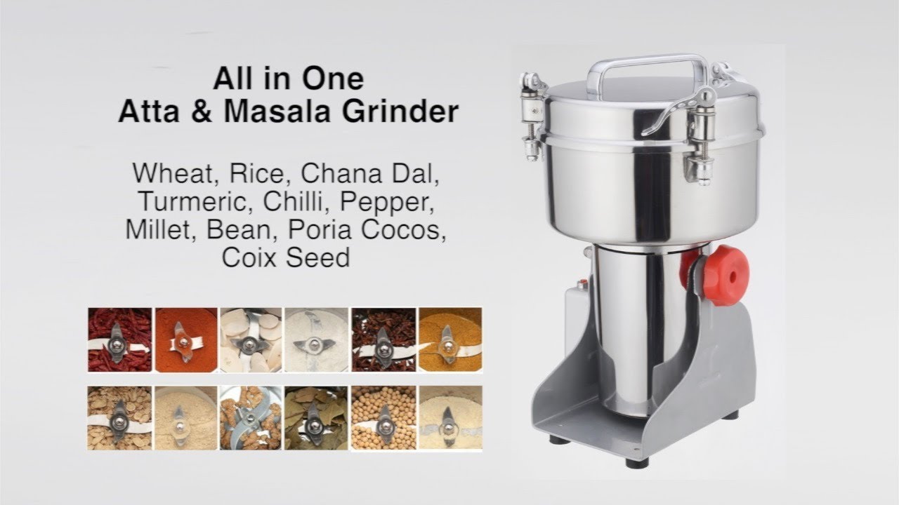 Automatic flour mill and spices grinder chakki for easy everyday milling at home.