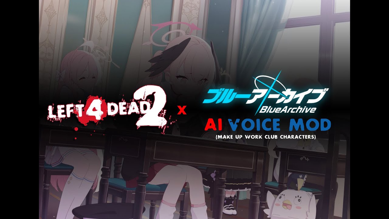 Left 4 Dead 2 - Blue Archive AI Voice Mod - Make-Up Work Club - Showcase