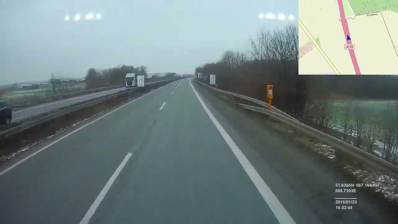 Германия. Автомагистраль A33, Вюнненберг-Харен &mdash; Падерборн-центр, 2019, 4x