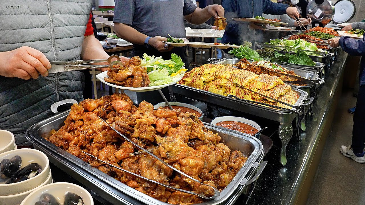 치킨, 맥주만 먹어도 본전 뽑는 9천5백원 한식뷔페? 3시간동안 700명씩 오고 문닫는 13가지 갓성비 뷔페등. 무한리필식당 몰아보기┃buffet/Korean street food