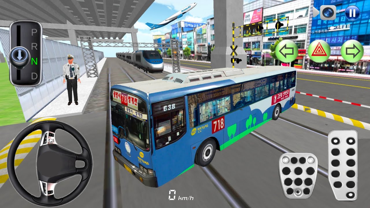 3D Driving Class #12.Electric Bus super car in rail line and Billa& Funny Driving - Android Gameplay