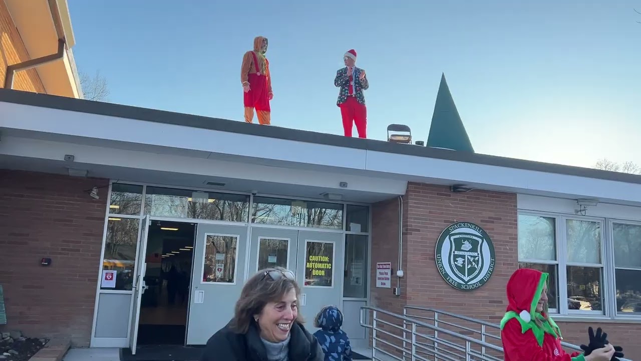 Mr Lynch and the Gingerbread Man on the Rooftop