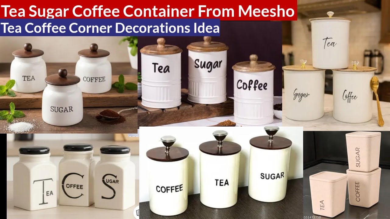 Meesho Tea Sugar Coffee Container Haul । Tea Sugar Coffee Container Set। Meesho Air Tight Container