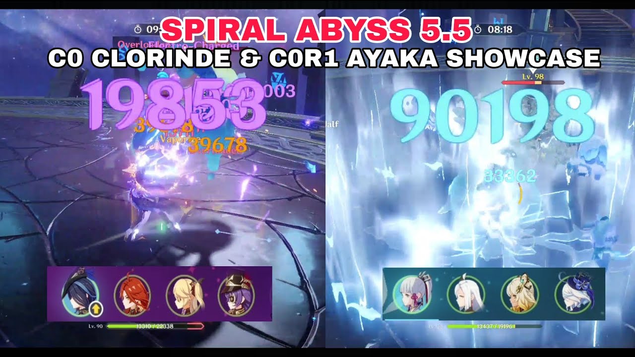 /Spiral Abyss 5.5/E0 Clorinde & E0S1 Ayaka showcase/Genshin Impact