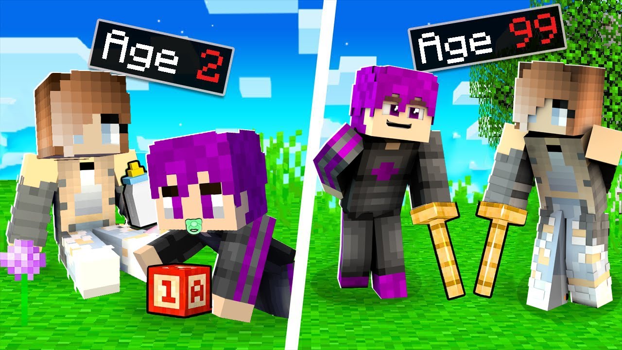 ماين كرافت ولكن انا وسمسمة الاكس بي بيحدد عمرنا !😱🔥 - EXP = Age