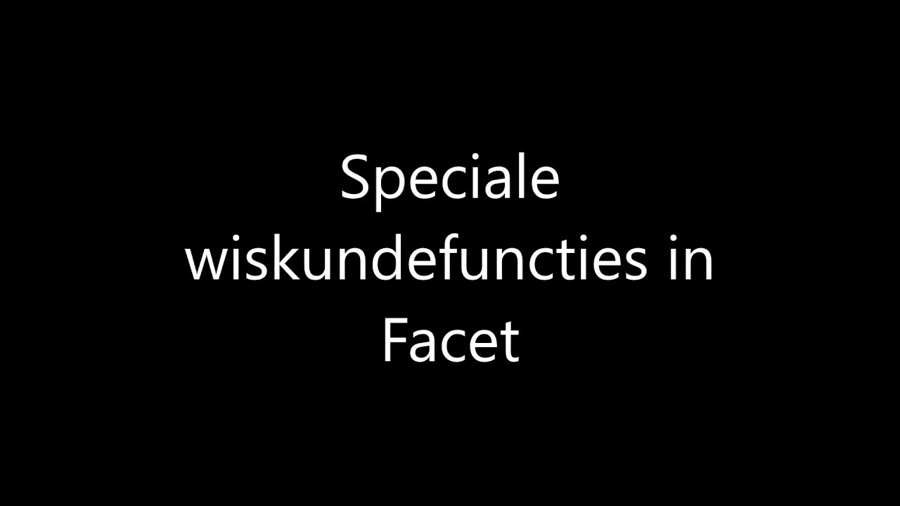 Uitleg Hoe werkt Facet voor examen wiskunde VMBO Kader