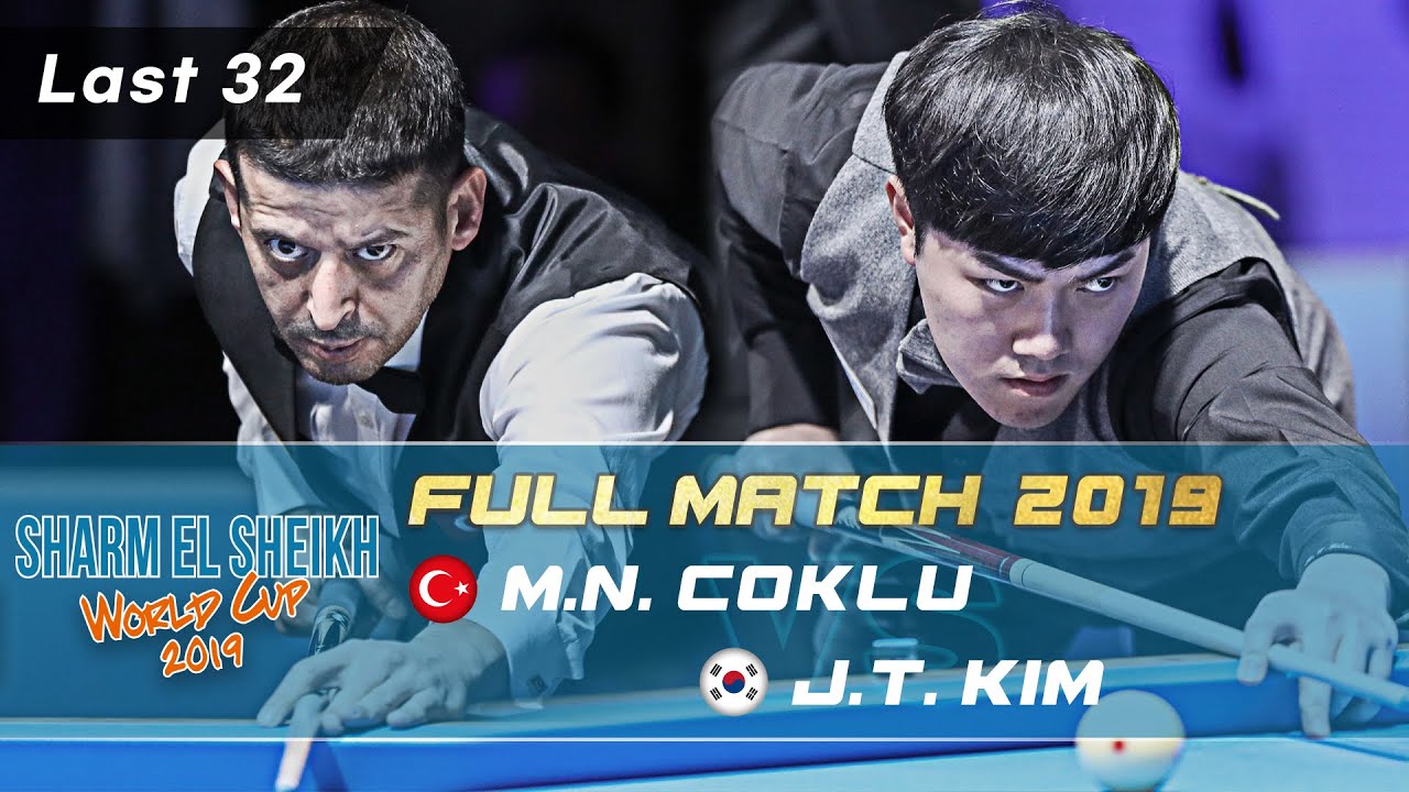 Last 32 - Murat Naci COKLU vs Jun Tae KIM (Sharm El Sheike World Cup 3-Cushion 2019)
