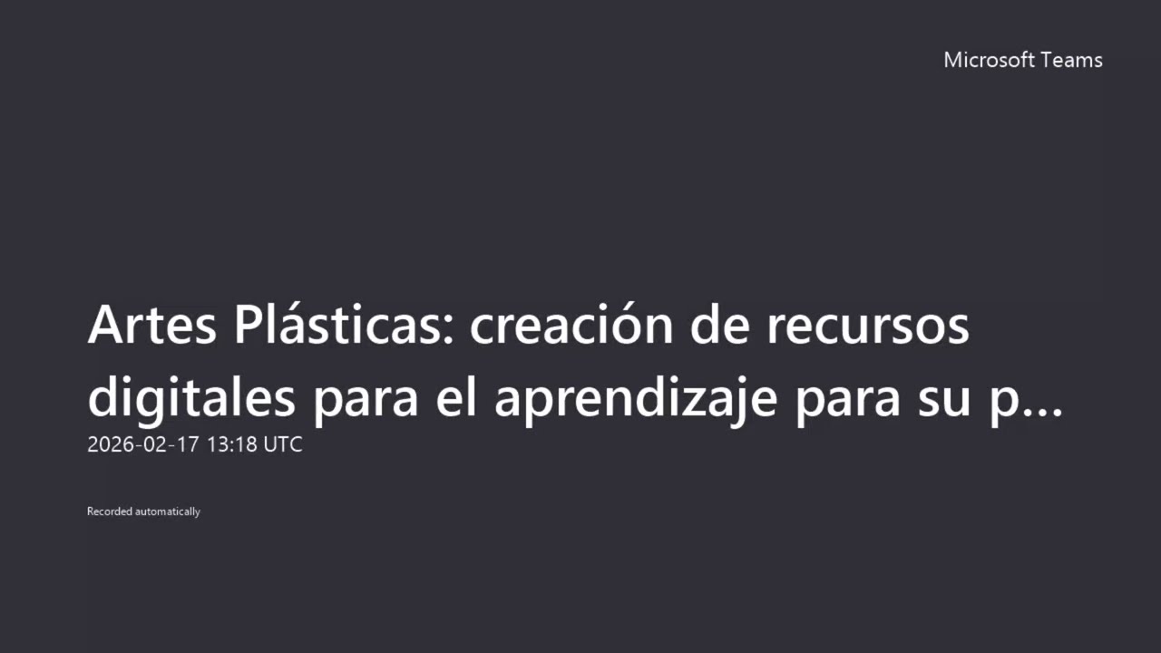 Artes Plásticas   Creación de recursos digitales para el aprendizaje