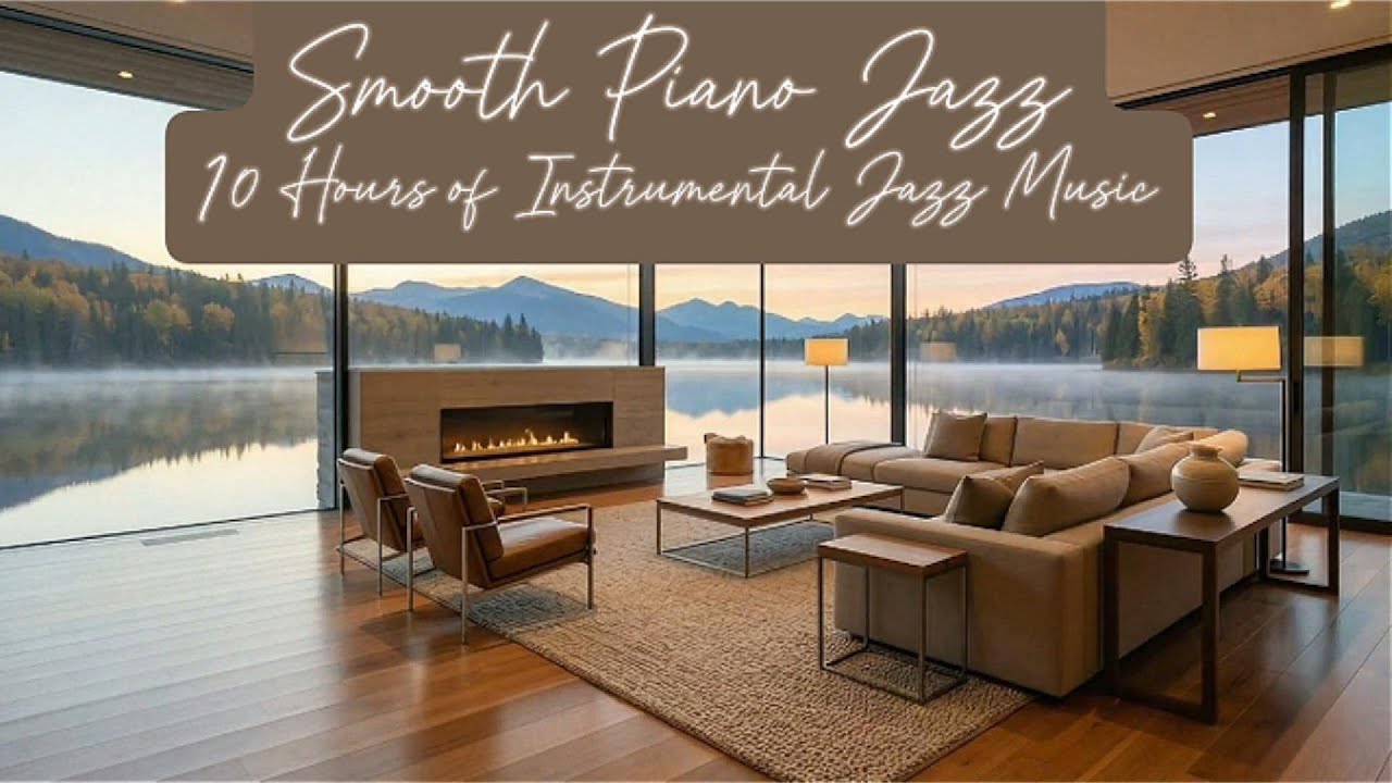 Smooth Piano Jazz 🎹 10+ Hours of Relaxing Background Music for Dinner, Study & Sleep