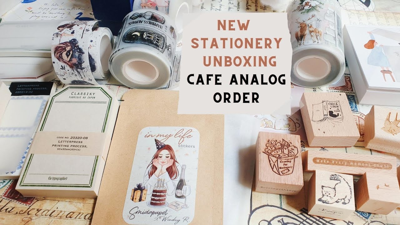 New stationery unboxing (Cafe Analog order unboxing, new stickers, tapes, stamps etc.)