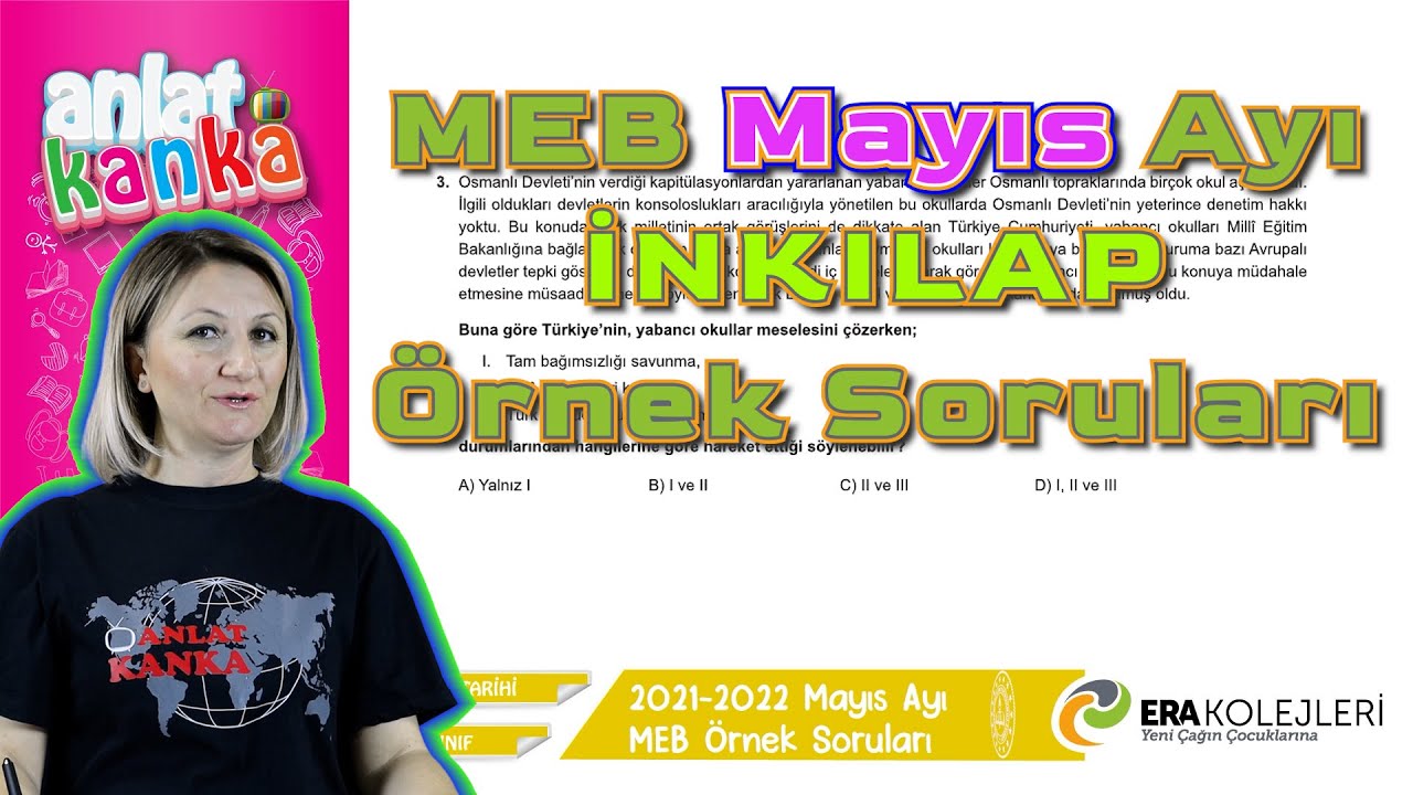 MEB MAYIS Ayı Örnek Sorular İnkılap Tarihi ve Atatürkçülük LGS 2022