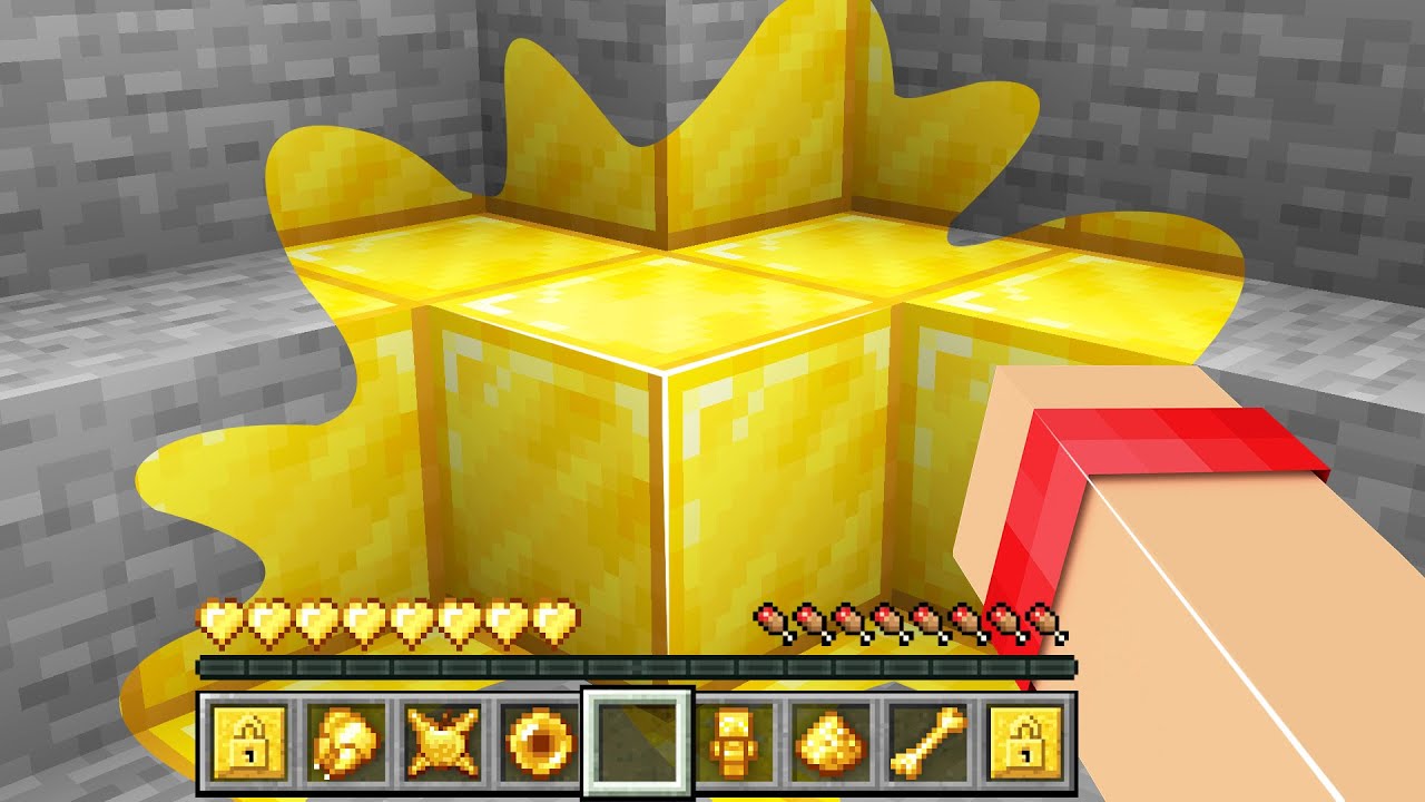 ماين كرافت كل شيء المسه يتحول الى ذهب 😱( عالم الذهب )💎 - Gold Hand