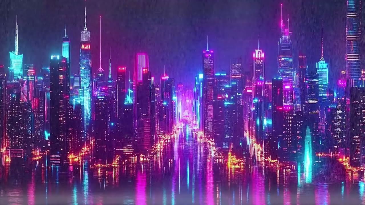 Cyberpunk Neon City 🌧️ Rain, soothing low frequency peaceful melody for Relaxation & Inner Peace