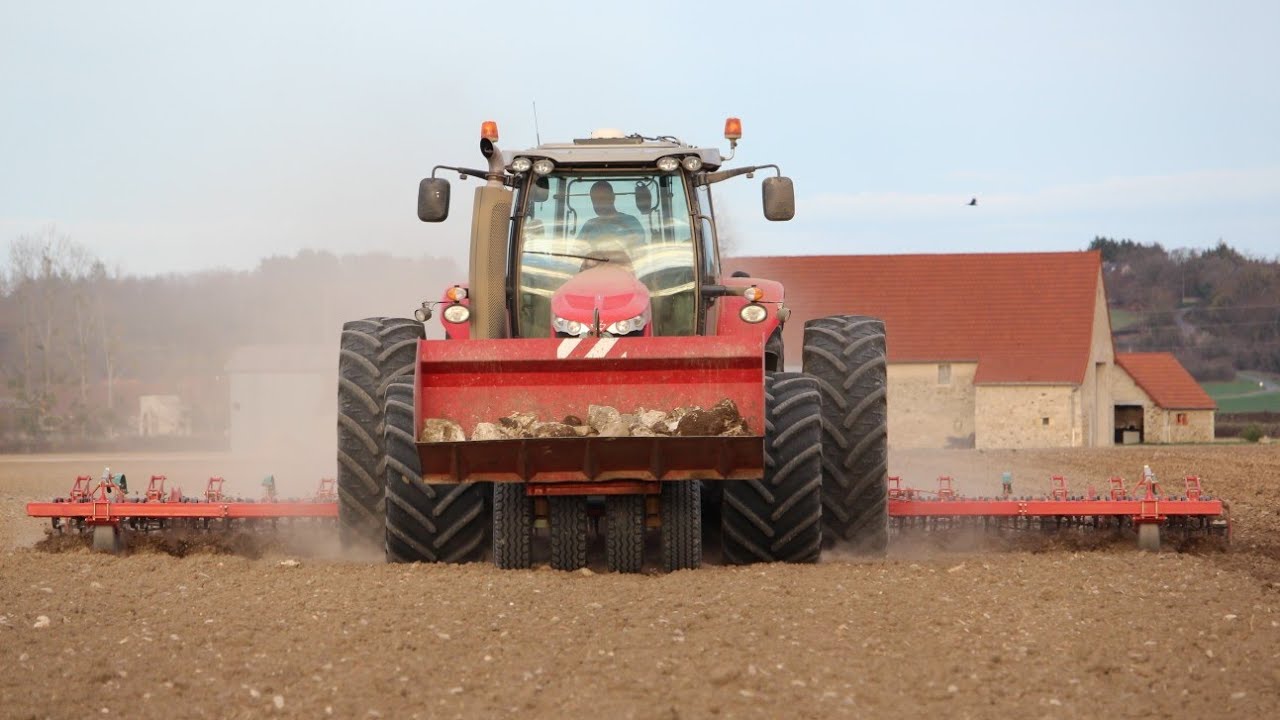 Préparation de sol avec ce Massey Ferguson 7726 et un Kverneland TLD91 ! | ETA PEW