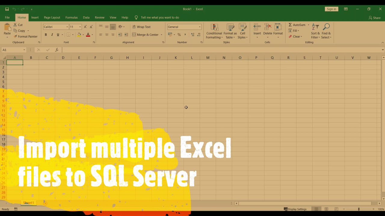 Import multiple Excel files into SQL Server without SSIS (using VBA)