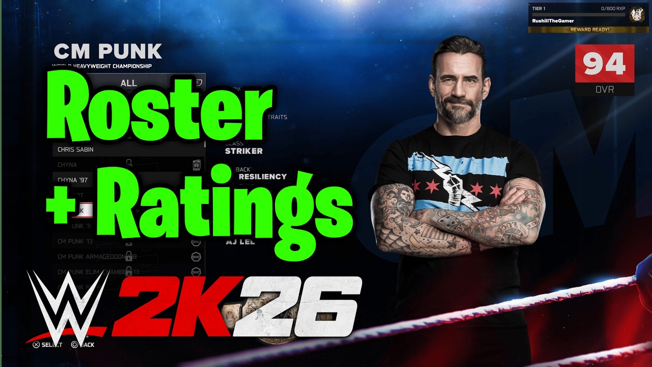 Полный состав WWE 2K26 - Raw, SmackDown, NXT и легенды.