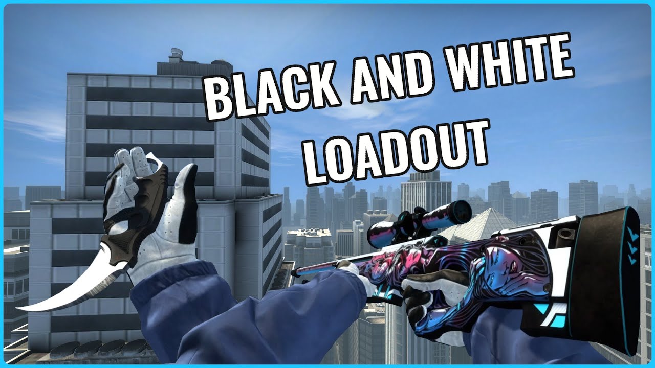 CS:GO Black and White Loadout w/ Gloves and Knifes #FLASHYSKINS