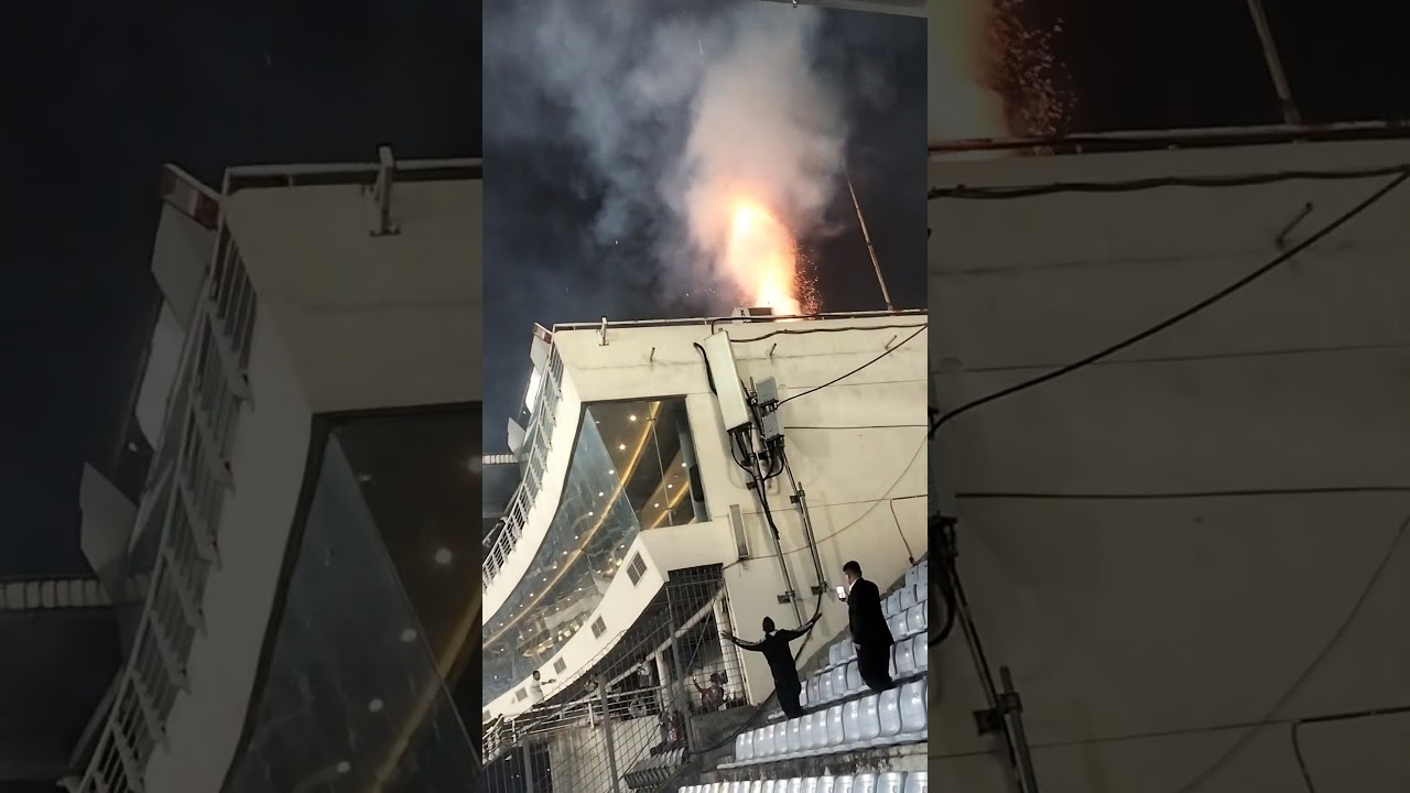Fireworks🧨🎆 at the end of 20 overs in BPL 2026 Chittagong vs Dhaka match