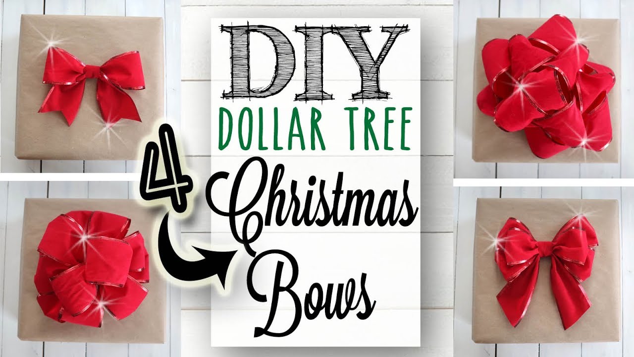 DIY Dollar Tree Christmas Bows | 10 of 12 Days of Christmas