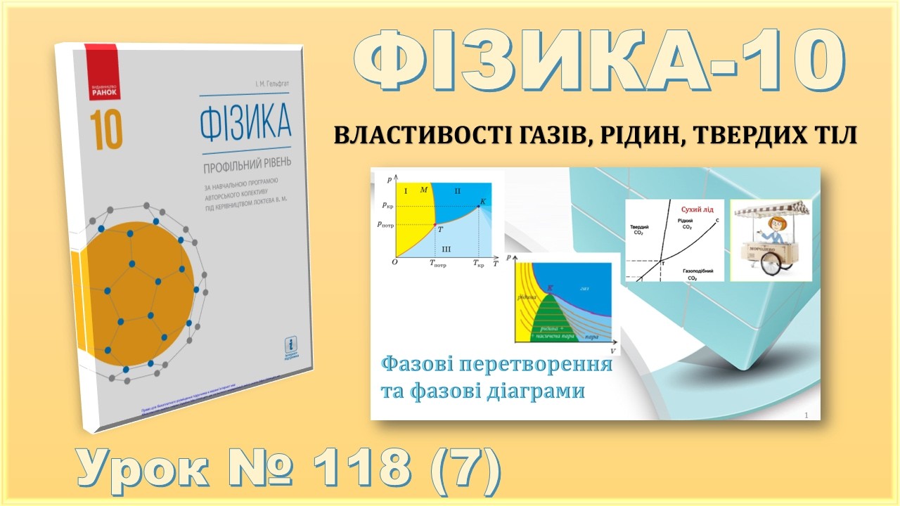 ФІЗИКА-10 | Урок 118 (7) | Фазові перетворення та фазові діаграми