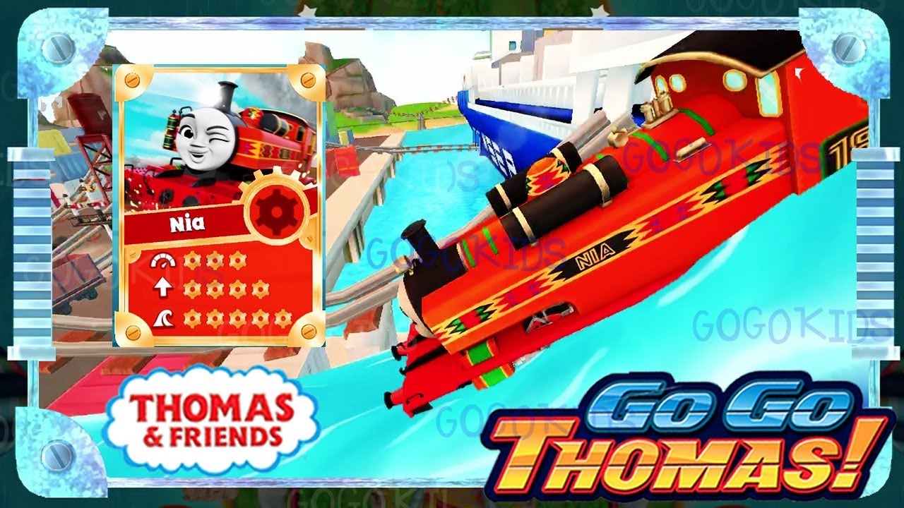 Golden Nia races through FUNNEL TUNNEL! *Fast Race* Thomas & Friends: GoGo Thomas -By Budge New 2019