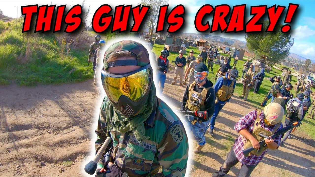 CRAZY AIRSOFT DUDE gets LIT UP by EVERYONE! (Maximum Pain)