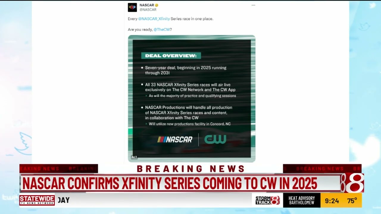 NASCAR signs multi year deal with CW Network