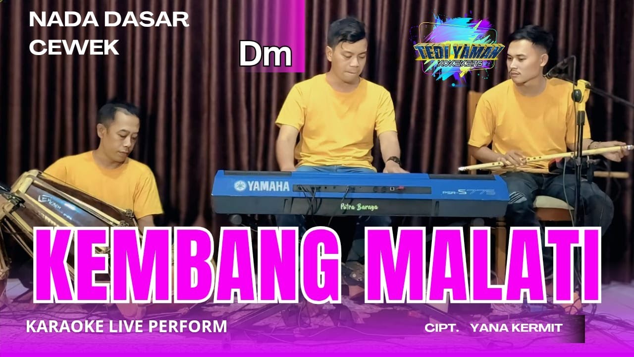 Kembang malati karaoke - Yana kermit nada cewek Dm versi tanjidor