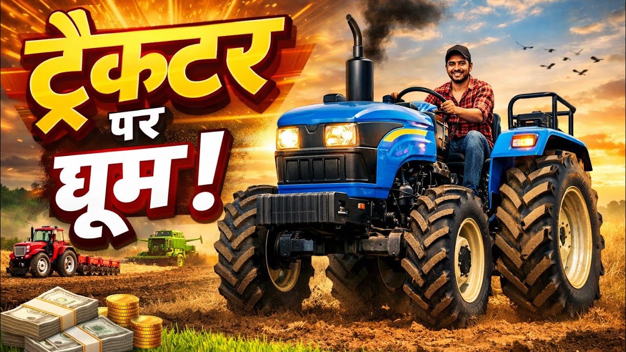 ट्रैक्टर फस गया 😯😯
