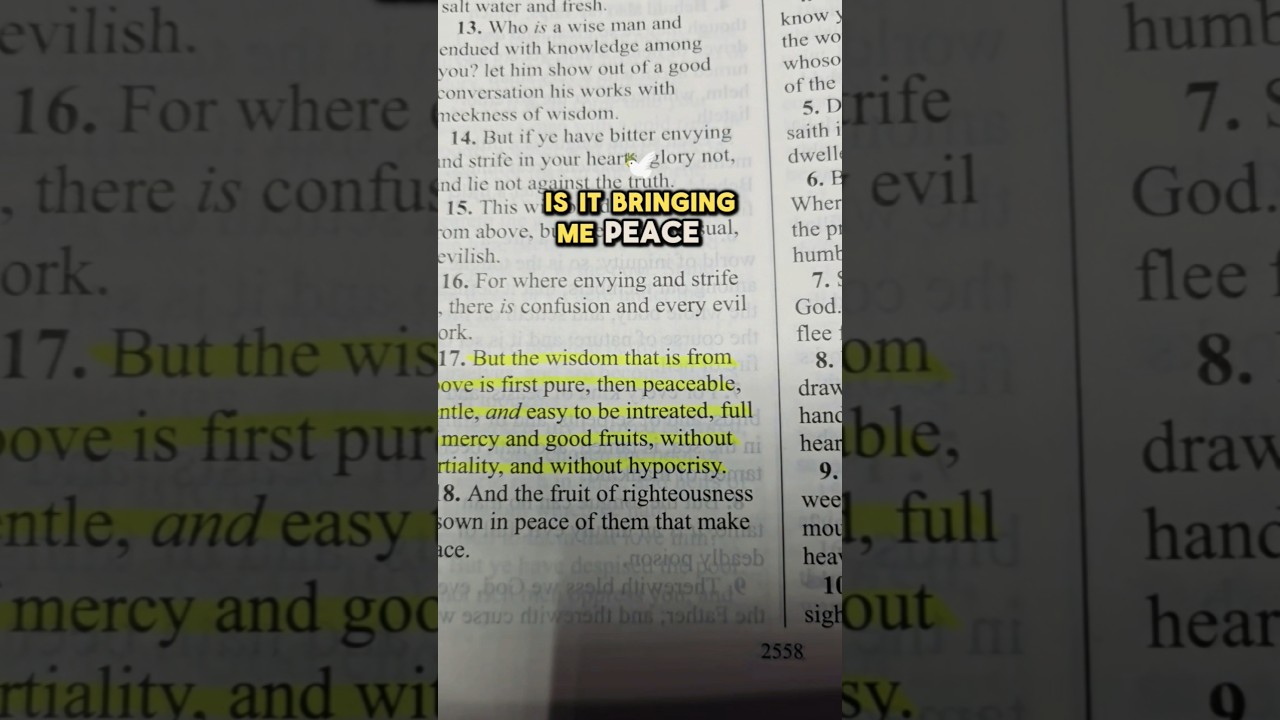 True Wisdom Comes from God | James 3:17 | Reality of Truth #biblereading