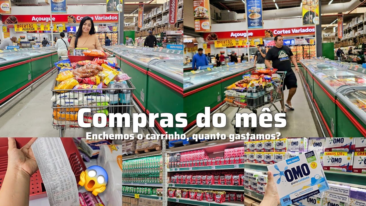 COMPRAS DO M&Ecirc;S COMPLETA NO ATACAD&Atilde;O,para 3 pessoas, quanto gastamos?