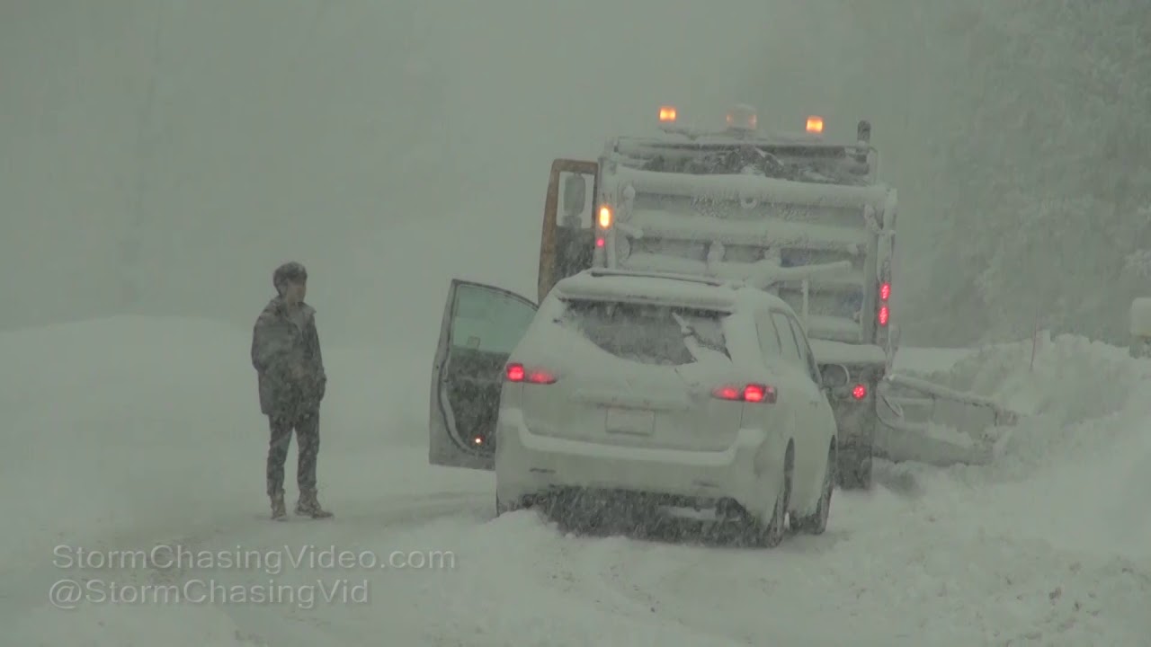 Mannsville, NY Lake Effect Winter Storm Whiteout Conditions - 1/31/2019