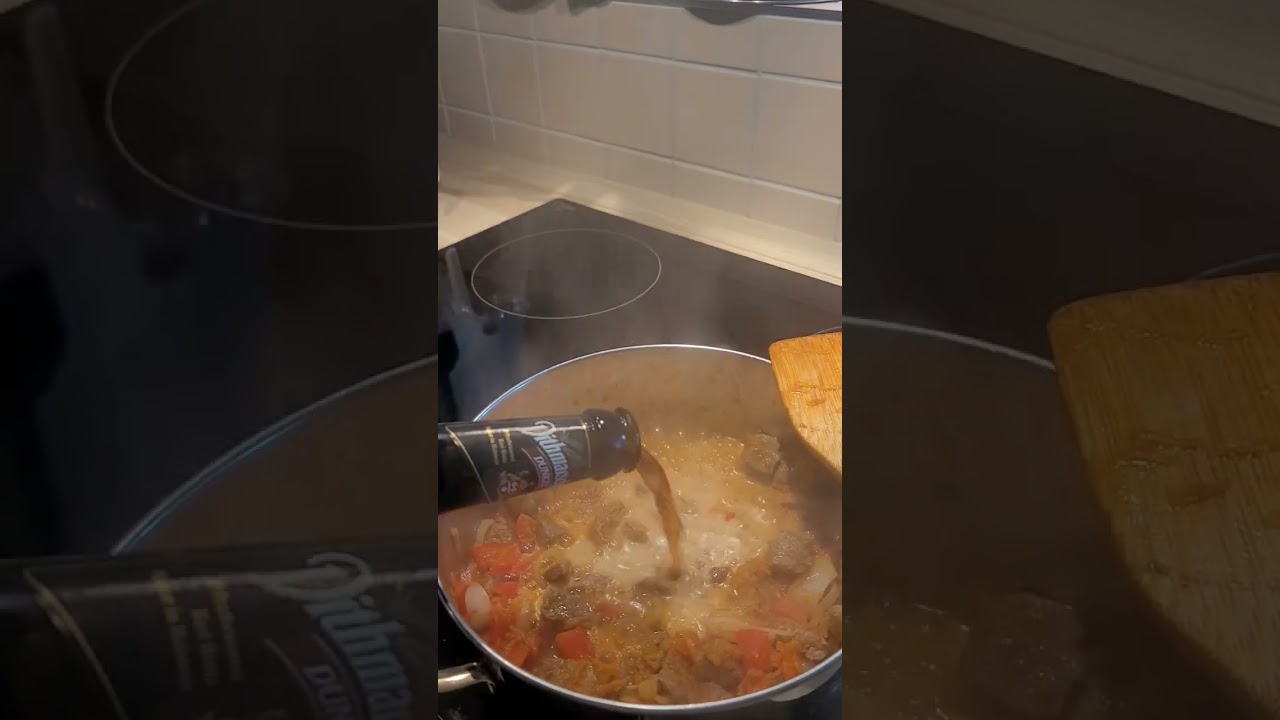 Brauhausgulasch mit Dunkelbier #Gulasch #food #KochenmitBier