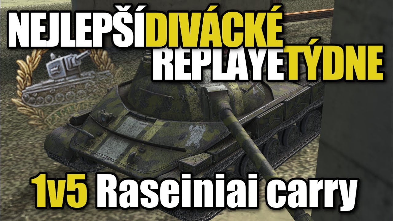 #NDRT NEJLEPŠÍ DIVÁCKÉ REPLAYE TÝDNE - Kulervoucí 1v5 RASBAN carry! | WoT Blitz