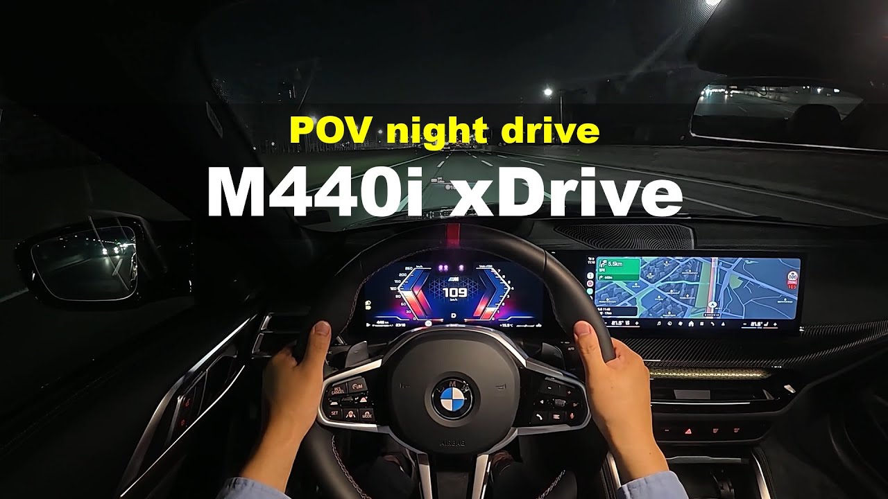 2025 BMW M440i xDrive Coupe POV night drive