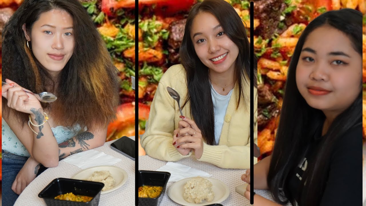ASIANS TRIED AFRICAN FOOD FOR THE FIRST TIME (eba & egusi and Ghanaian jollof)