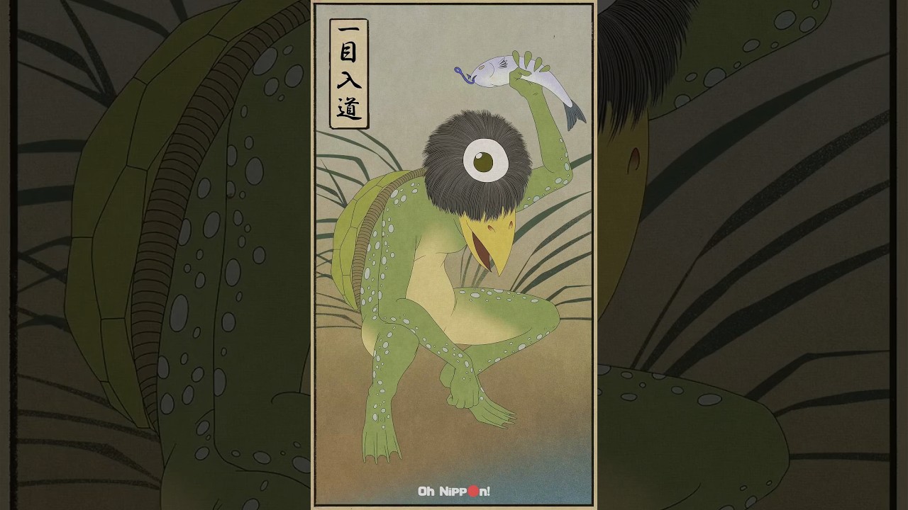 Ichimoku Nyūdō 一目入道 | Drawing Japanese Yokai  #yokaitdays #ukiyoe #art