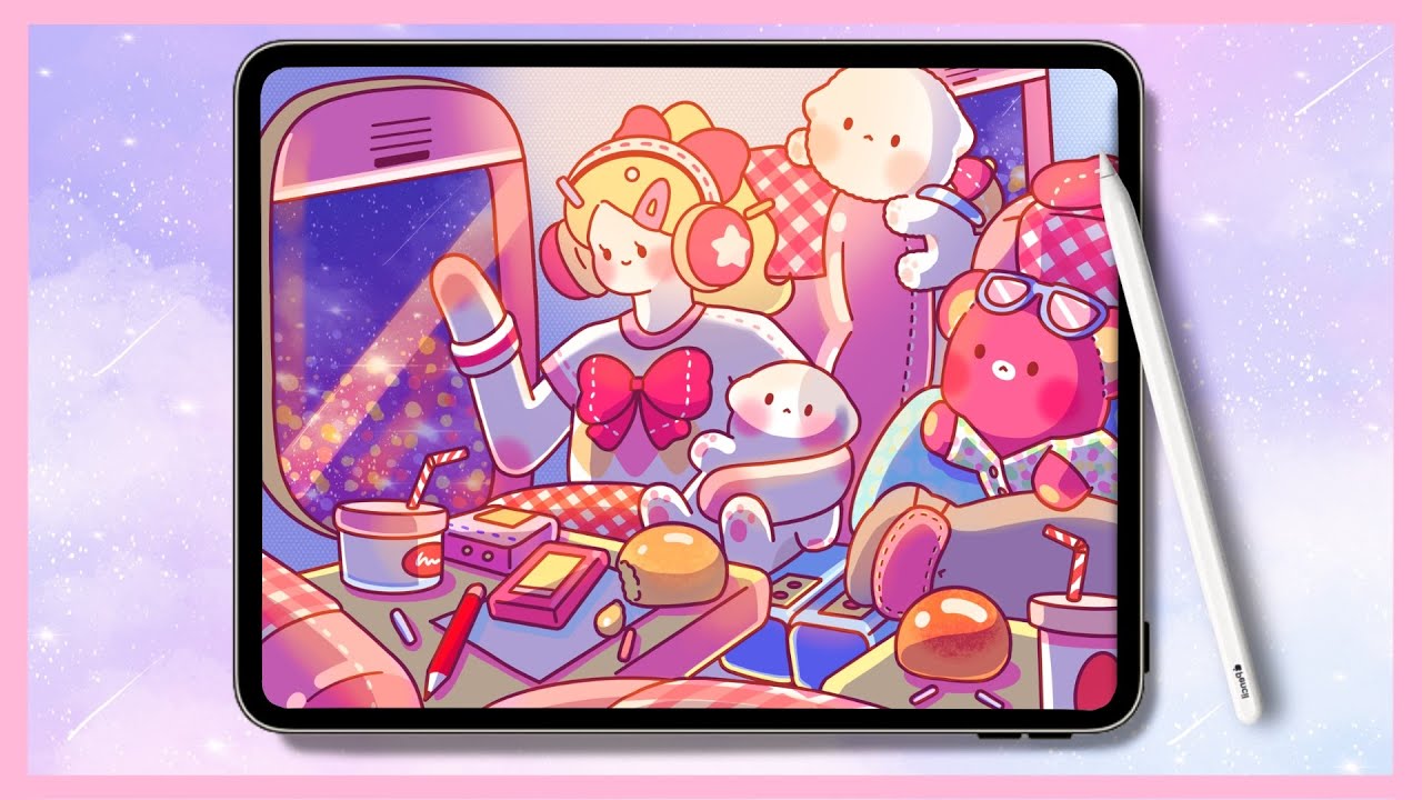 [iPad Drawing](eng)리보와 함께하는 세계여행!! 출발합니다!  여행가고 싶은 곳을 알려주세요~/프로크리에이트/힐링영상
