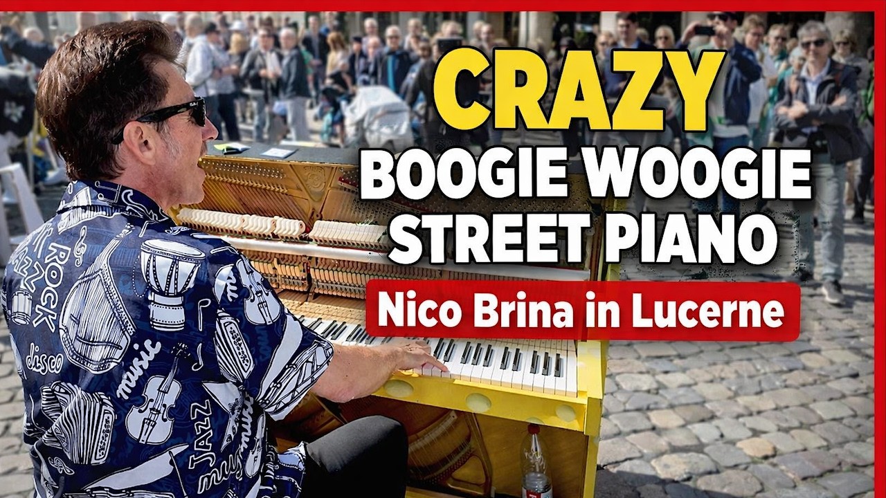 CRAZY Boogie Woogie Street Piano | Nico Brina in Lucerne
