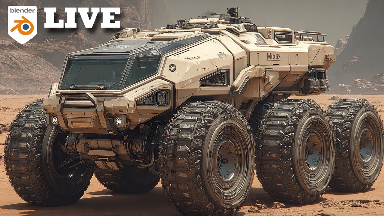 Creating a Scifi Truck as a 3D model in  Blender  FAST