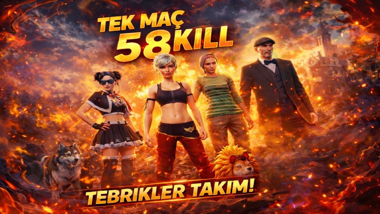 TEK MAÇ 58 KİLL TEBRİKLER TAKIM  #pubgmobile