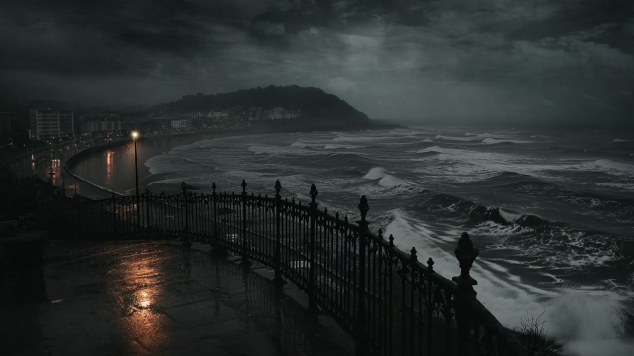 &ldquo;The Storm Along the Shore&rdquo; &mdash; A Rainy Night by the Sea | Dark academia